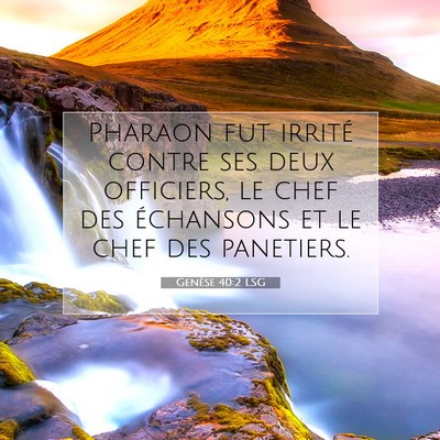 Genèse 40:2 LSG Image du verset biblique