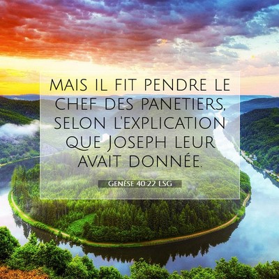 Genèse 40:22 LSG Image du verset biblique