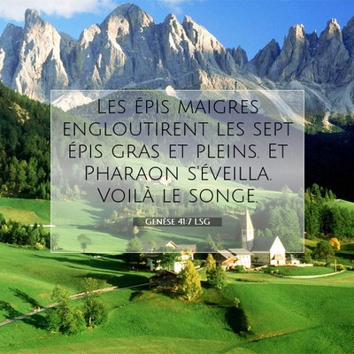 Genèse 41:7 Verset biblique expliqué