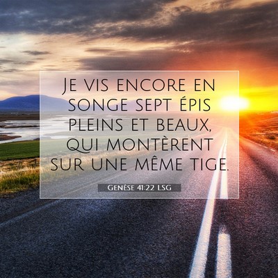 Genèse 41:22 Verset biblique expliqué