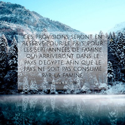 Genèse 41:36 Verset biblique expliqué