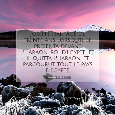 Genèse 41:46 Verset biblique expliqué