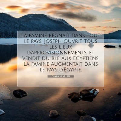 Genèse 41:56 LSG Image du verset biblique