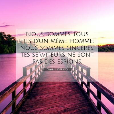 Genèse 42:11 Verset biblique expliqué