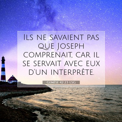 Genèse 42:23 Verset biblique expliqué