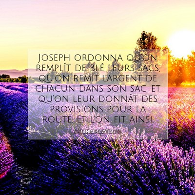 Genèse 42:25 Verset biblique expliqué