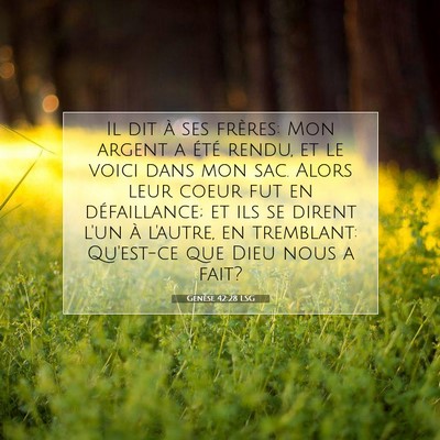 Genèse 42:28 Verset biblique expliqué