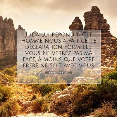 Genèse 43:3 LSG Image du verset biblique