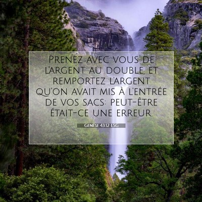 Genèse 43:12 LSG Image du verset biblique