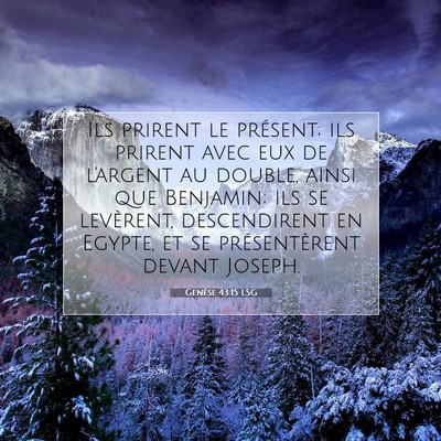 Genèse 43:15 LSG Image du verset biblique