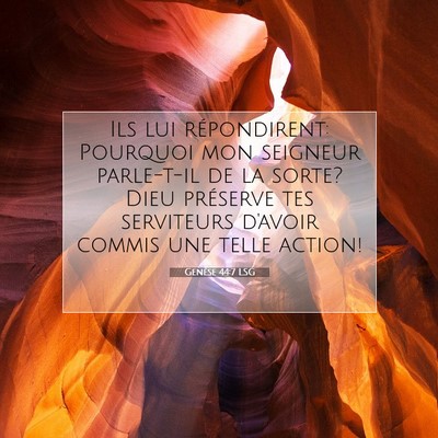 Genèse 44:7 LSG Image du verset biblique