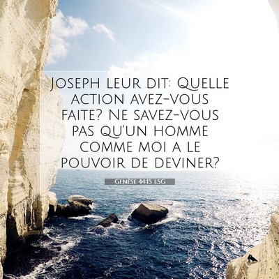 Genèse 44:15 Verset biblique expliqué