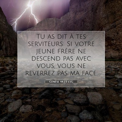 Genèse 44:23 Verset biblique expliqué