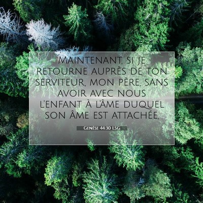 Genèse 44:30 Verset biblique expliqué