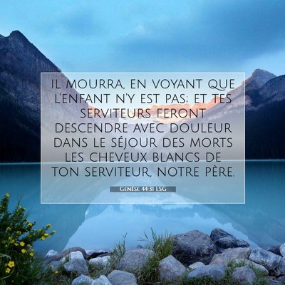 Genèse 44:31 LSG Image du verset biblique