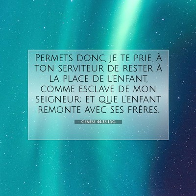 Genèse 44:33 Verset biblique expliqué