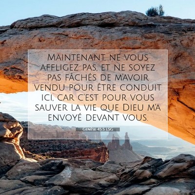 Genèse 45:5 Verset biblique expliqué