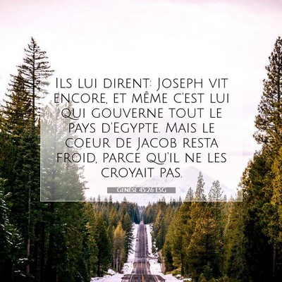 Genèse 45:26 Verset biblique expliqué