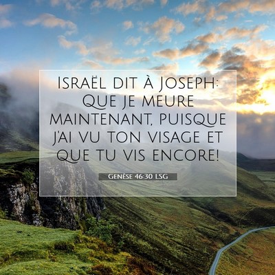 Genèse 46:30 LSG Image du verset biblique