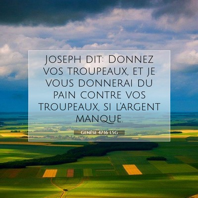 Genèse 47:16 Verset biblique expliqué