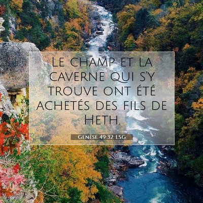 Genèse 49:32 Verset biblique expliqué