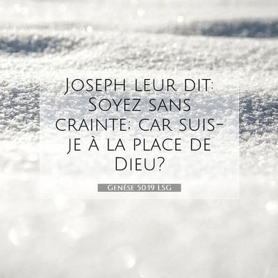 Genèse 50:19 Verset biblique expliqué