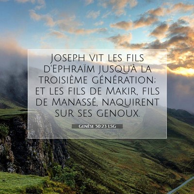 Genèse 50:23 Verset biblique expliqué