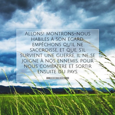 Exode 1:10 Verset biblique expliqué