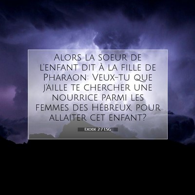 Exode 2:7 LSG Image du verset biblique