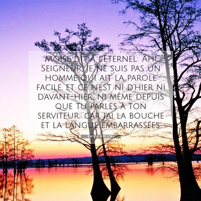 Exode 4:10 LSG Image du verset biblique