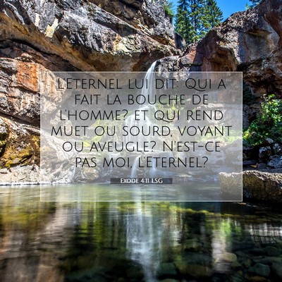 Exode 4:11 LSG Image du verset biblique