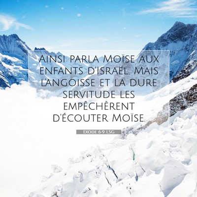 Exode 6:9 LSG Image du verset biblique