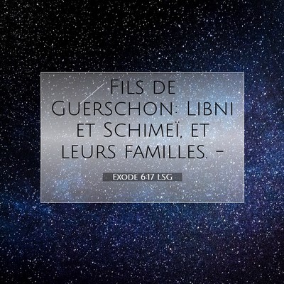 Exode 6:17 LSG Image du verset biblique