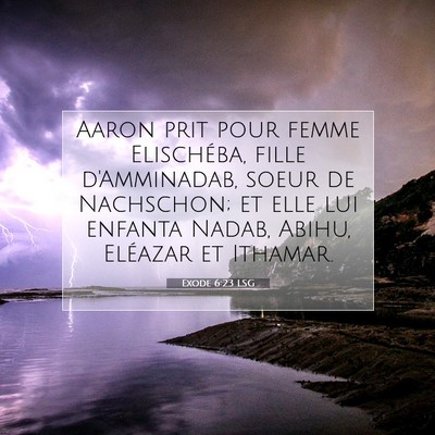 Exode 6:23 Verset biblique expliqué