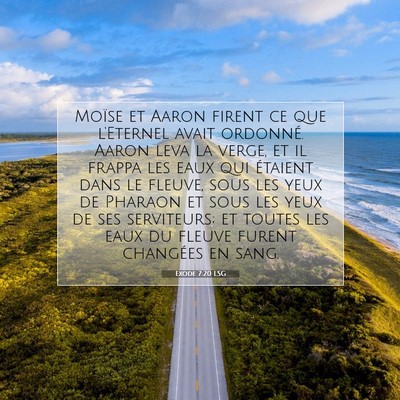 Exode 7:20 LSG Image du verset biblique