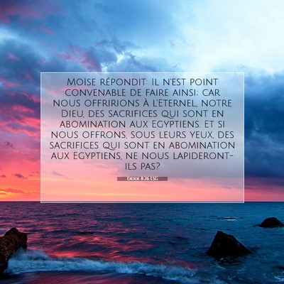 Exode 8:26 Verset biblique expliqué