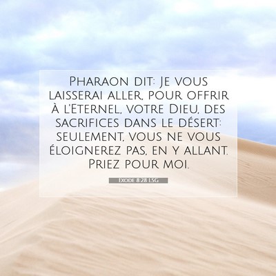 Exode 8:28 Verset biblique expliqué