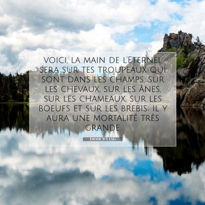 Exode 9:3 LSG Image du verset biblique