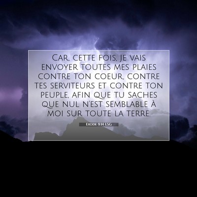 Exode 9:14 Verset biblique expliqué