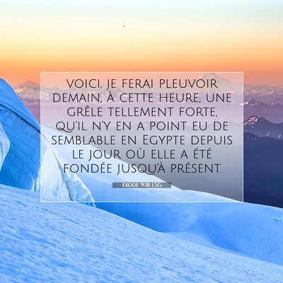 Exode 9:18 LSG Image du verset biblique