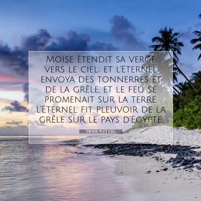 Exode 9:23 LSG Image du verset biblique