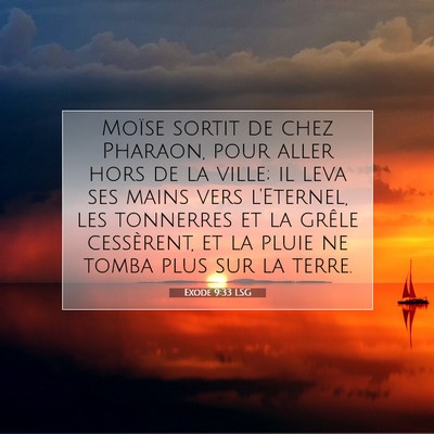 Exode 9:33 LSG Image du verset biblique