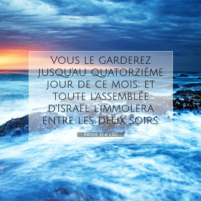 Exode 12:6 LSG Image du verset biblique