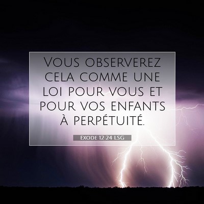 Exode 12:24 Verset biblique expliqué