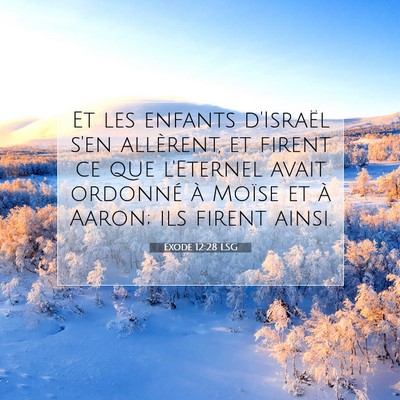 Exode 12:28 LSG Image du verset biblique