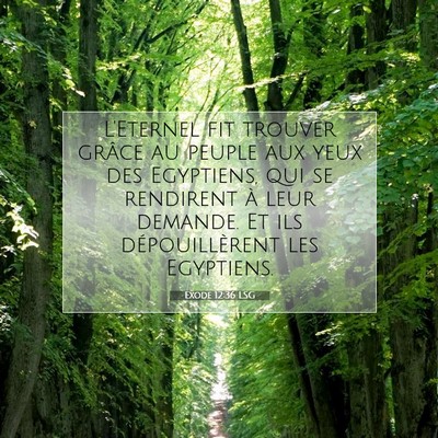 Exode 12:36 Verset biblique expliqué