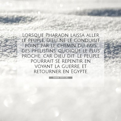 Exode 13:17 LSG Image du verset biblique