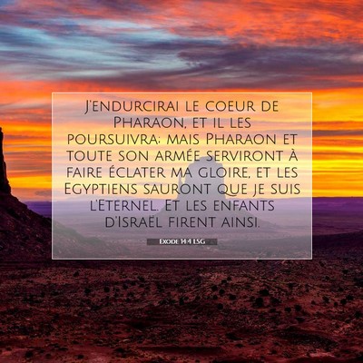 Exode 14:4 LSG Image du verset biblique