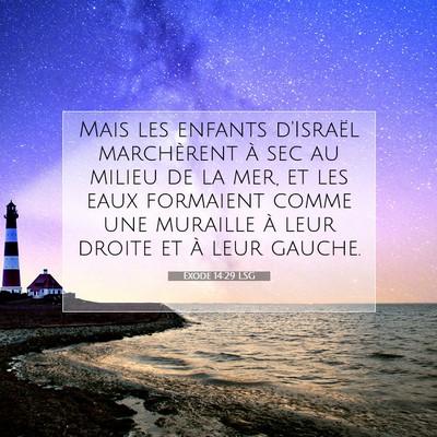 Exode 14:29 LSG Image du verset biblique