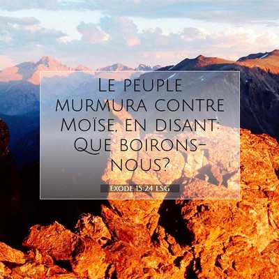 Exode 15:24 LSG Image du verset biblique